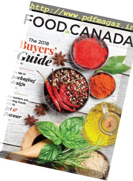 Food In Canada – October 2017 Cover