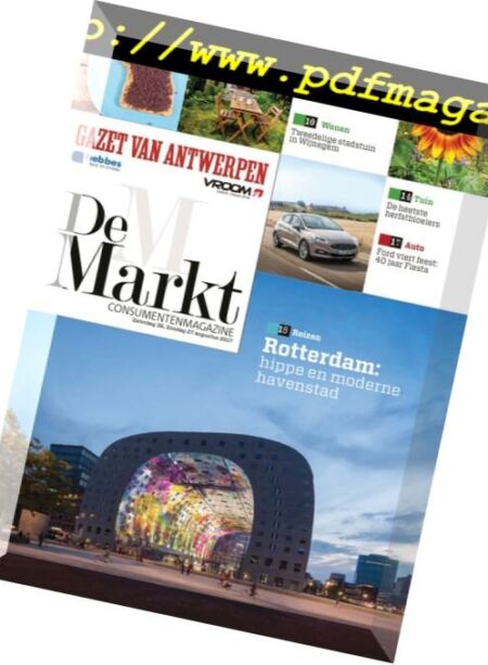Gazet van Antwerpen De Markt – 26 augustus 2017 Cover