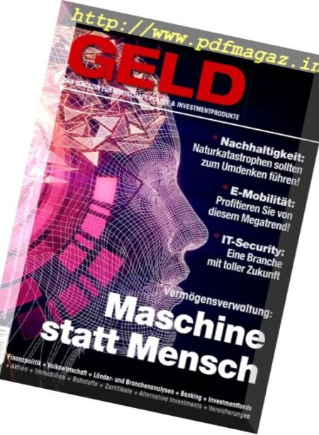 Geld Magazine – September 2017 Cover