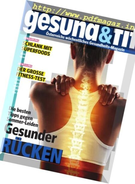 Gesund & Fit – 21 August 2017 Cover