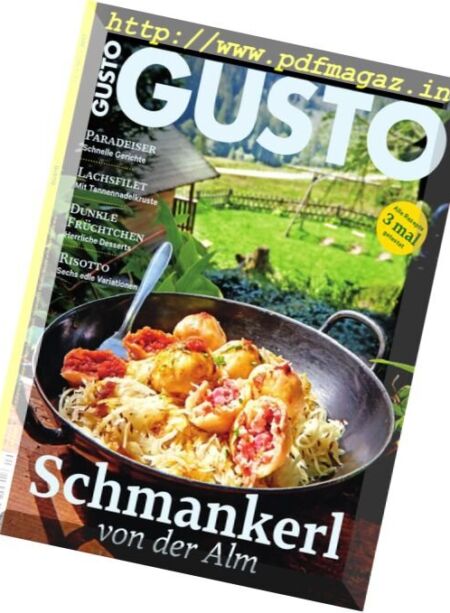 Gusto – September 2017 Cover