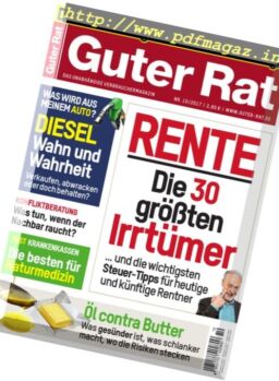 Guter Rat – Oktober 2017