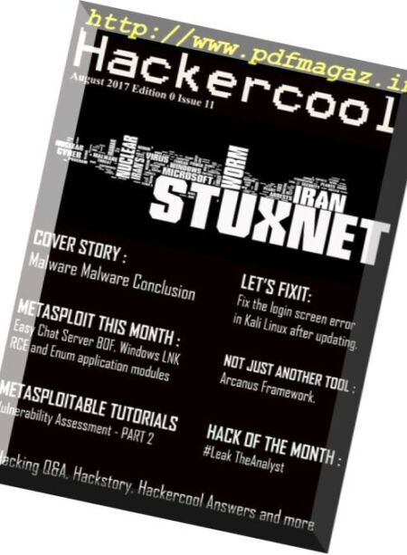 Hackercool – August 2017 Cover
