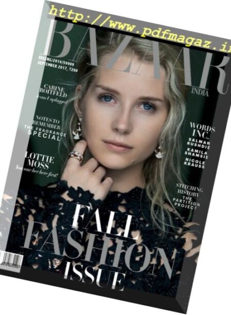 Harper’s Bazaar India – September 2017 Cover