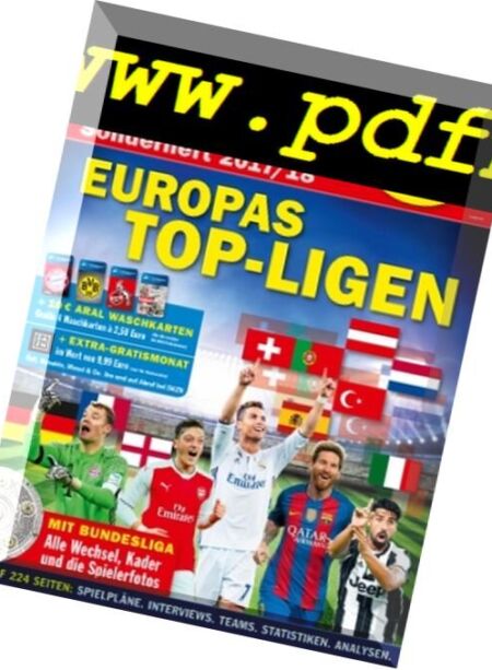 Kicker – Europas Top Ligen Sonderheft 2017-2018 Cover