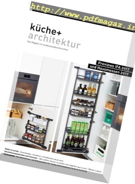 Kuche + Architektur – Nr. 4 2017 Cover