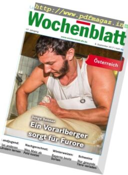 Landwirtschaftliches Wochenblatt – 8 September 2017