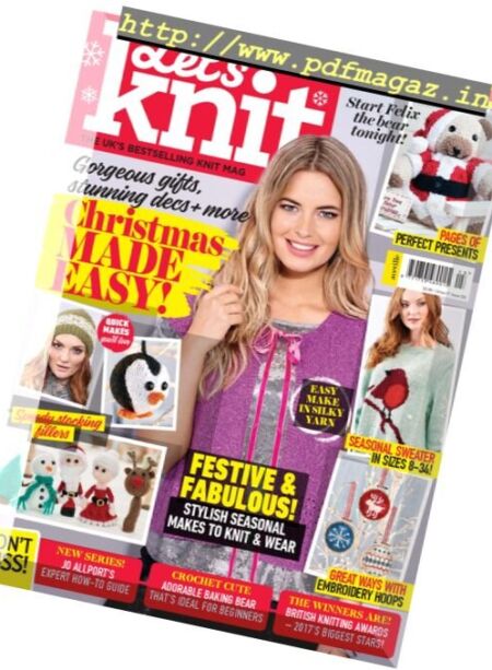 Let’s Knit – Xmas 2017 Cover