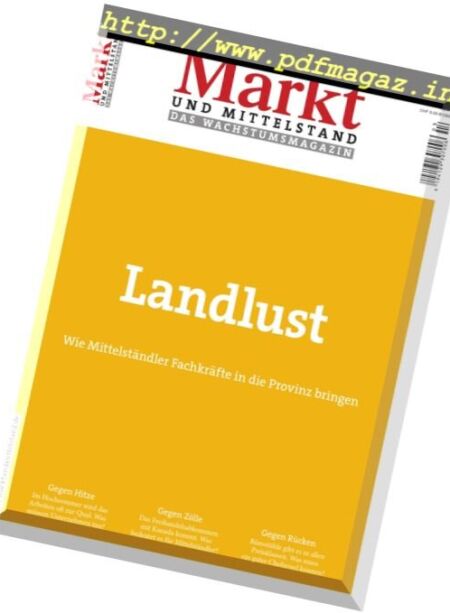 Markt und Mittelstand – Juli-August 2017 Cover