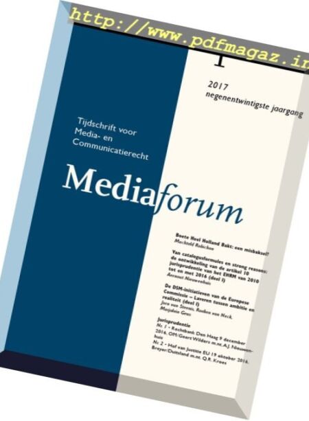 Media Forum – Nr.1 2017 Cover