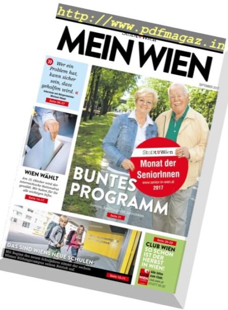 Mein Wien – September 2017 Cover