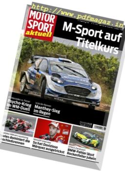 Motorsport Aktuell – 23 August 2017