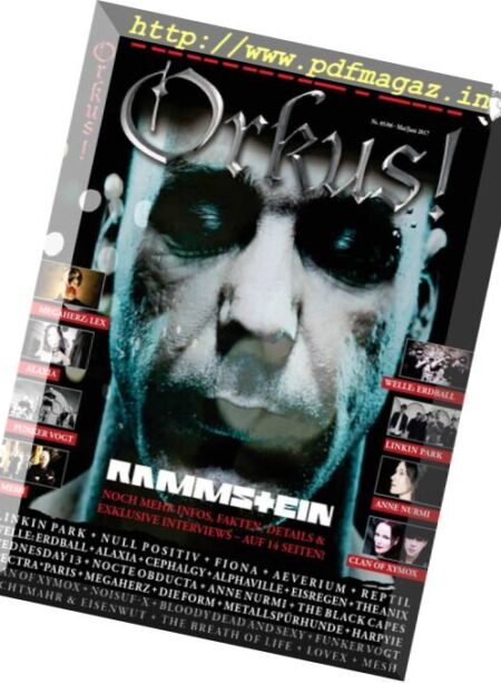 Orkus! Germany – Mai-Juni 2017 Cover