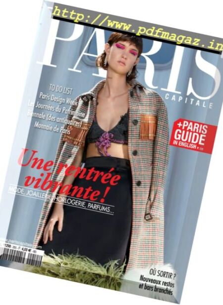 Paris Capitale – Septembre 2017 Cover