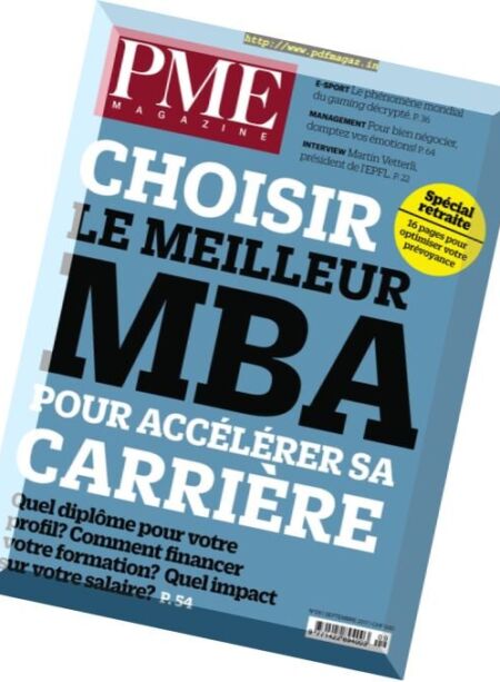 PME Magazine – Septembre 2017 Cover