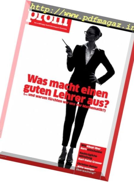 Profil – 4 September 2017 Cover