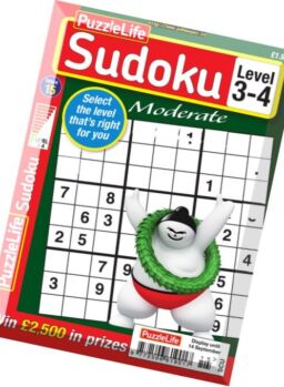 PuzzleLife Sudoku Moderate – Issue 15 2017