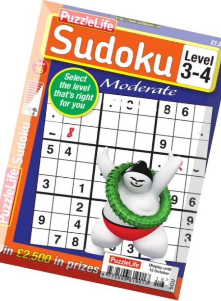 PuzzleLife Sudoku Moderate – Issue 16, 2017 Cover
