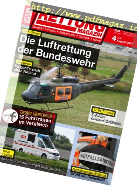 Rettungs Magazin – Juli-August 2017 Cover