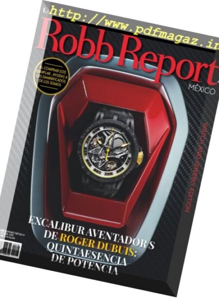 Robb Report Mexico – noviembre 2017 Cover