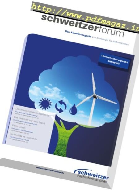 Schweitzer Forum – Oktober 2017 Cover