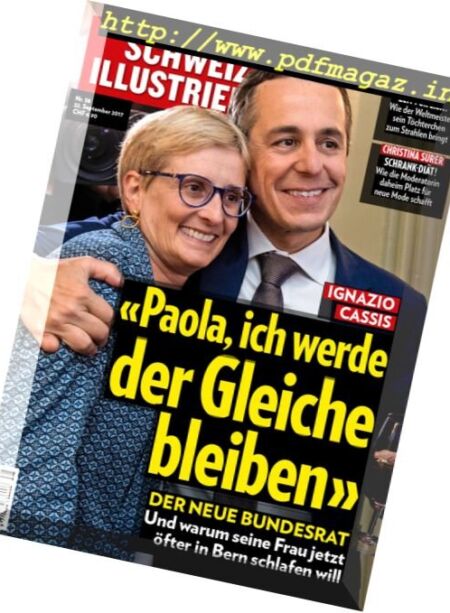 Schweizer Illustrierte – 22 Septembre 2017 Cover
