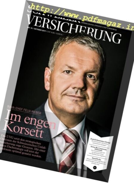 Schweizer Versicherung – Oktober 2017 Cover