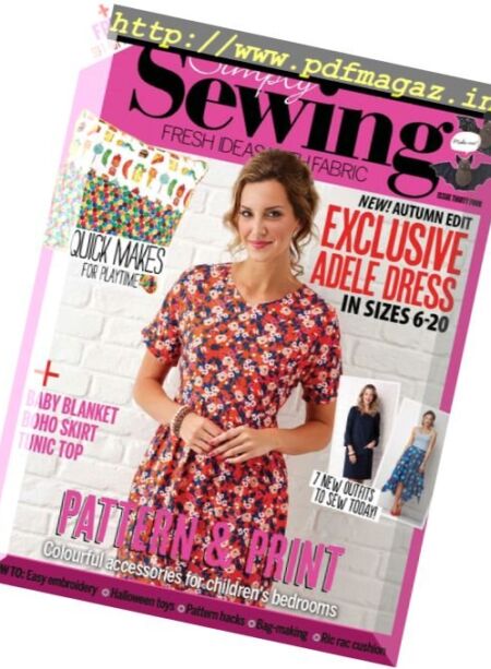 Simply Sewing – Issue 34 2017 Cover