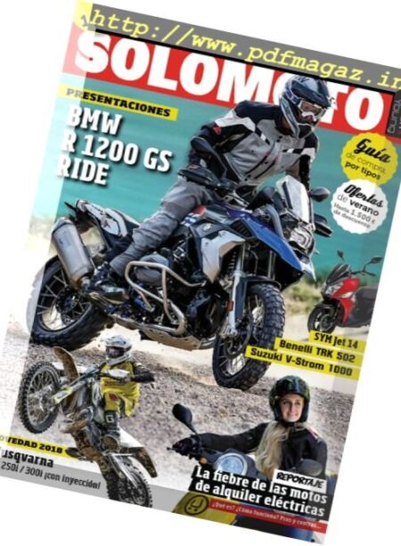 Solo Moto – Agosto 2017 Cover
