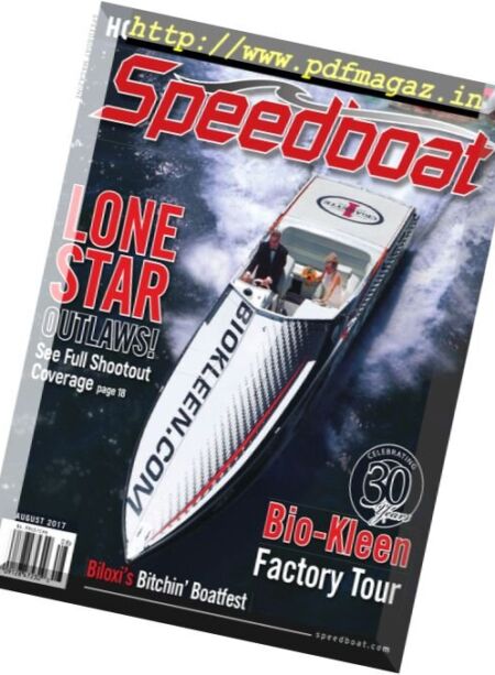 Speedboat Magazine – August 2017 Cover