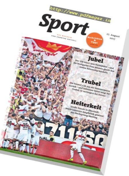 Sport Magazin – 27 August 2017 Cover
