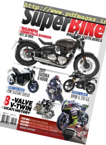 Superbike South Africa – September 2017 Cover