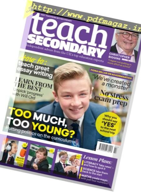 Teach Secondary – Volume 6 Issue 7 2017 Cover
