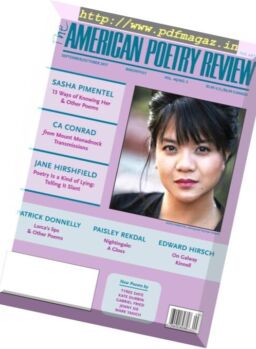 The American Poetry Review – September-October 2017