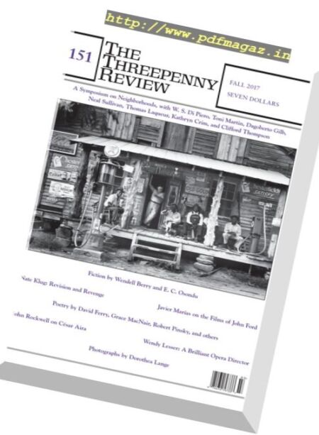 The Threepenny Review – Fall 2017 Cover