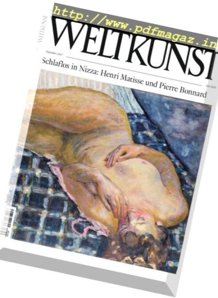 Weltkunst – September 2017 Cover