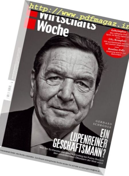 Wirtschaftswoche – 9 September 2017 Cover