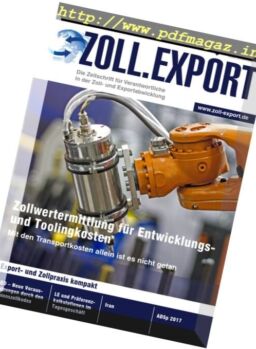 Zoll.Export – August 2017