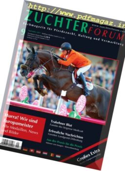 Zuchterforum – September 2017