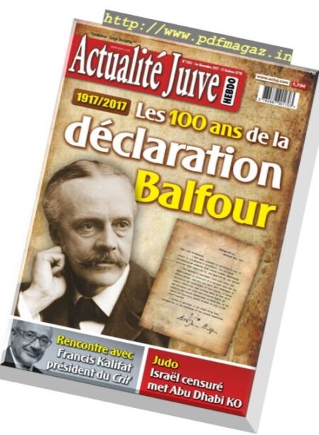 Actualite Juive – 1 novembre 2017 Cover