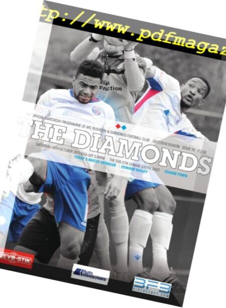 AFC Rushden & Diamonds Matchday Programme – 13 October 2017 Cover