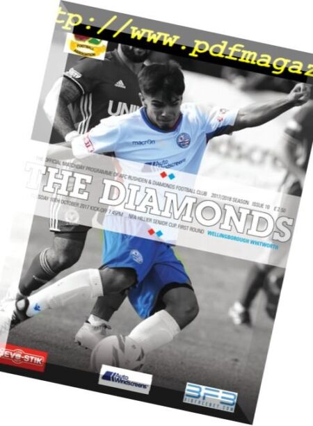 AFC Rushden & Diamonds Matchday Programme – 9 October 2017 Cover