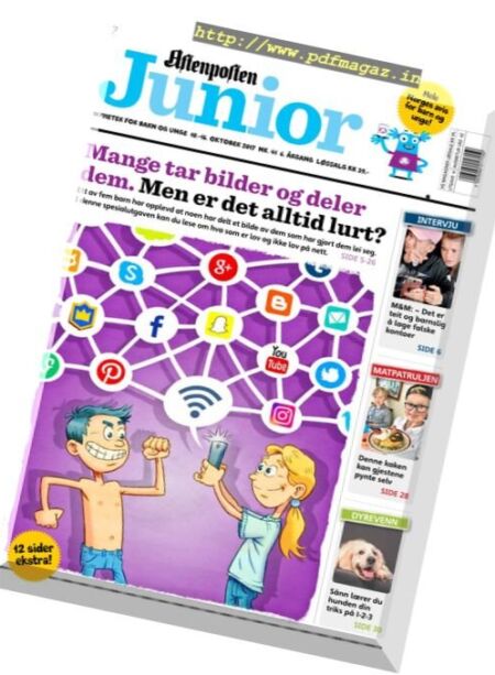 Aftenposten Junior – 10 oktober 2017 Cover