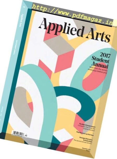 Applied Arts – November-December 2017 Cover