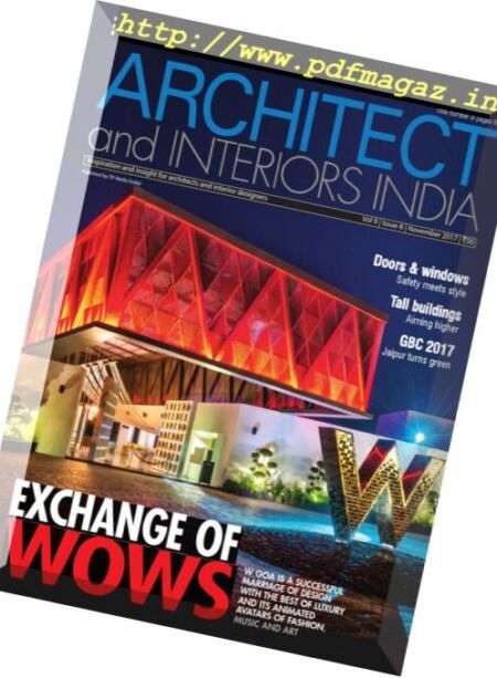 Architect and Interiors India – November 2017 Cover
