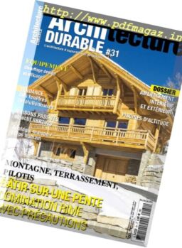 Architecture Durable – Novembre-Decembre 2017 – Janvier 2018