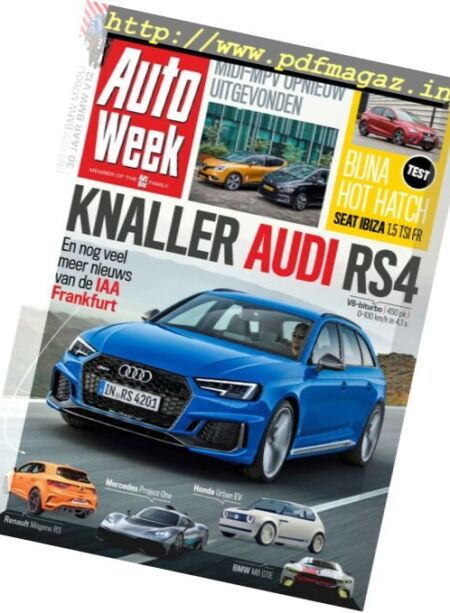 AutoWeek Netherlands – 20-27 September 2017 Cover