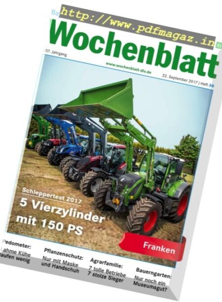 Bayerisches Landwirtschaftliches Wochenblatt – 22 September 2017 Cover