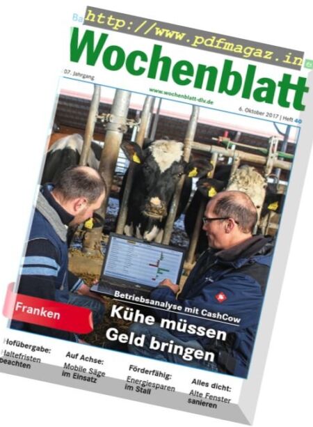 Bayerisches Landwirtschaftliches Wochenblatt – 6 Oktober 2017 Cover