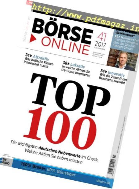 Borse Online – 12 Oktober 2017 Cover